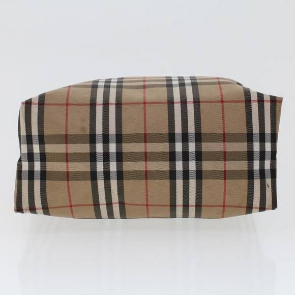 BURBERRY Nova Check Hand Bag Nylon Beige Auth ep1099 - Picture 5 of 16